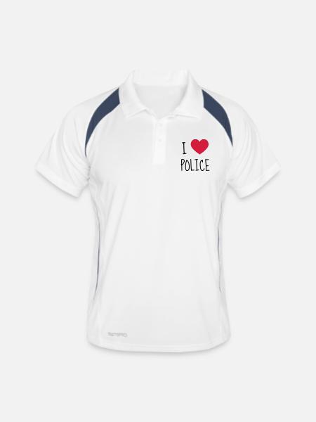 Police Officer Policeman Cop Policier Polizei - Men's Polo breathable - white/navy - Front