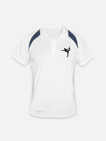 YOGA - Men's Polo breathable - white/navy