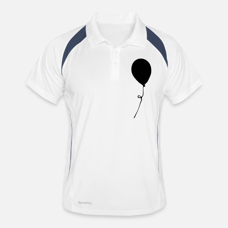 balloon - Männer Polo atmungsaktiv - Weiß/Navy