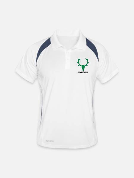 Young hunters - Men's Polo breathable - white/navy - Front