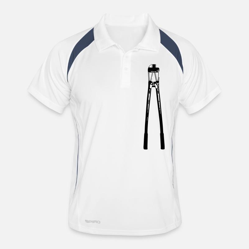 everything_for_free - Männer Polo atmungsaktiv - Weiß/Navy