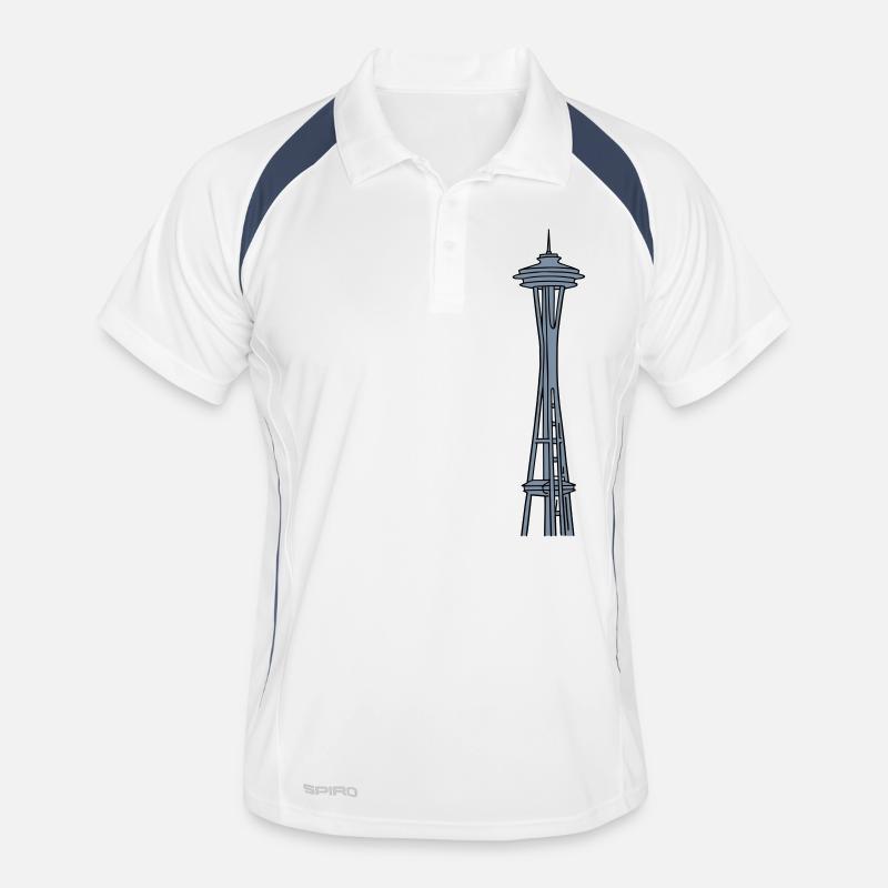 Space Needle in Seattle 2 Men's Polo breathable