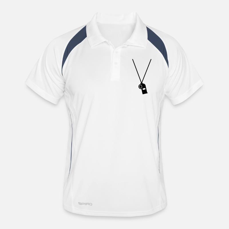 referee - Men's Polo breathable - white/navy