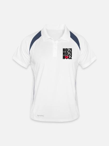 Ich und mein Holz - Men's Polo breathable - white/navy - Front