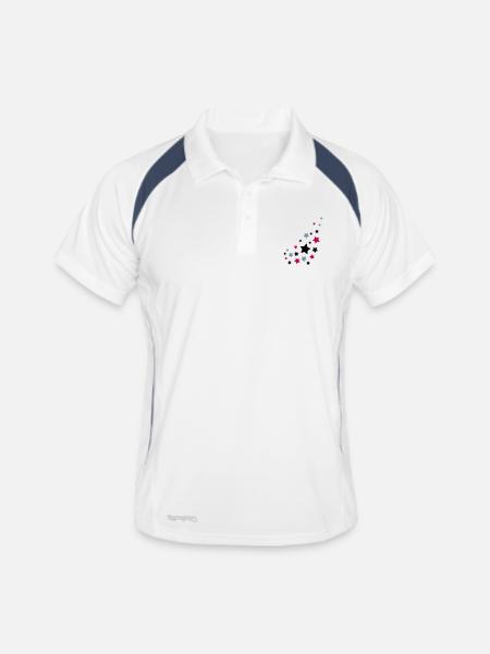 Stars - Stars - Space - Men's Polo breathable - white/navy - Front