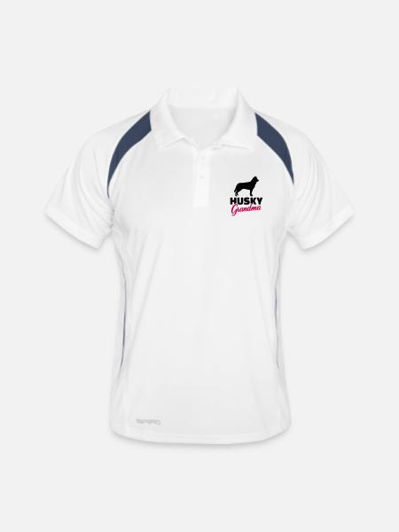 Husky - Men's Polo breathable - white/navy - Front