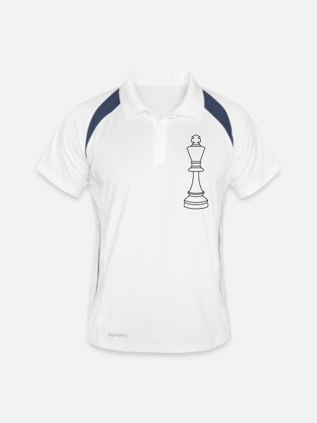 Chess king - Men's Polo breathable - white/navy - Front