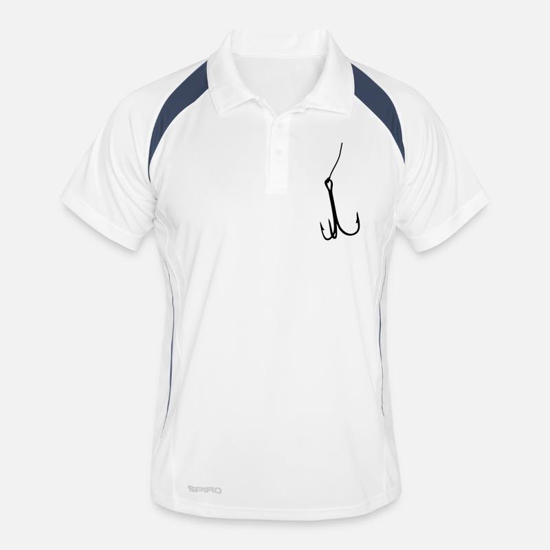 Fishing, angling, fish, fish hooks, sea, ice Men's Polo breathable