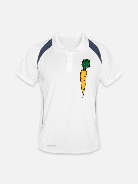 carrot - Polo respirant Homme - blanc/marine - Devant