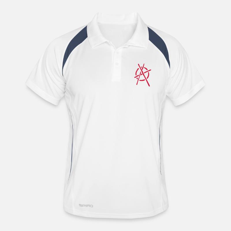 anarchy logo stencil Men's Polo breathable