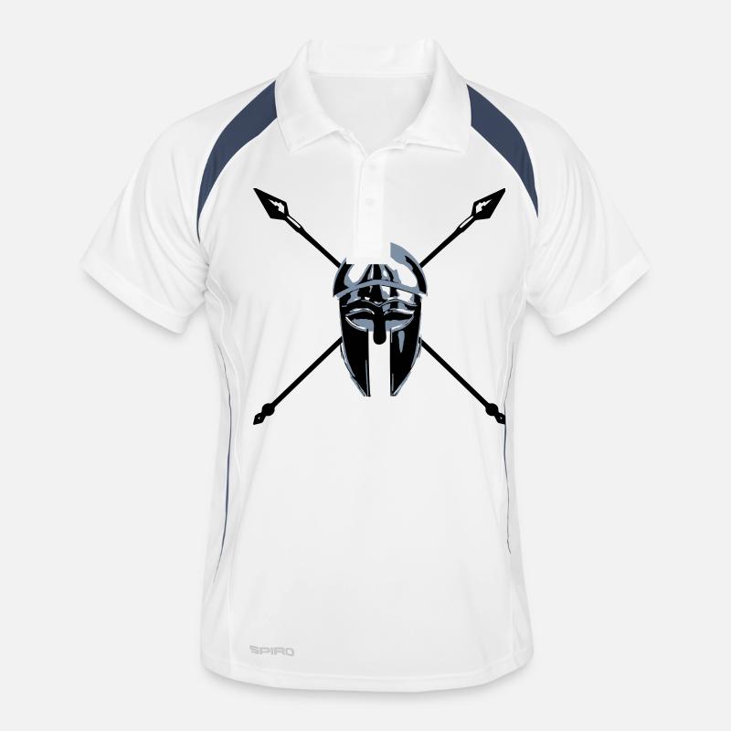 spartan-helmet-spears Männer Polo atmungsaktiv