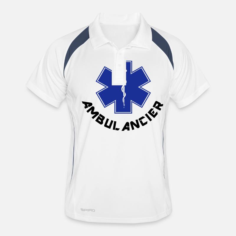 ambulancier logo 2 Männer Polo atmungsaktiv