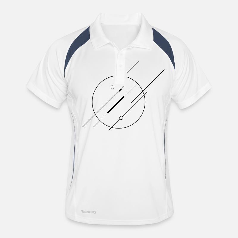 Minimal - Männer Polo atmungsaktiv - Weiß/Navy