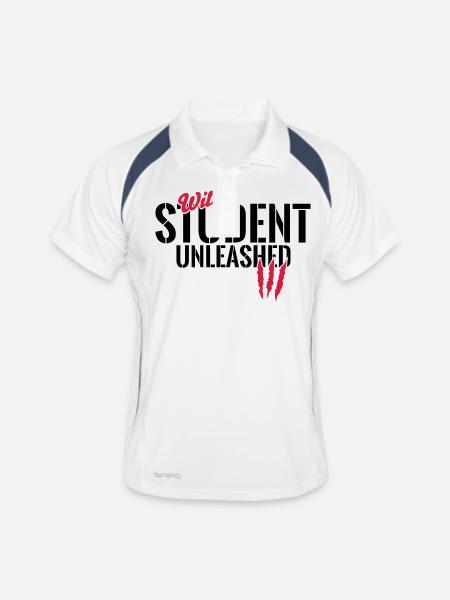 Wilder Student entfesselt - Polo respirant Homme - blanc/marine - Devant