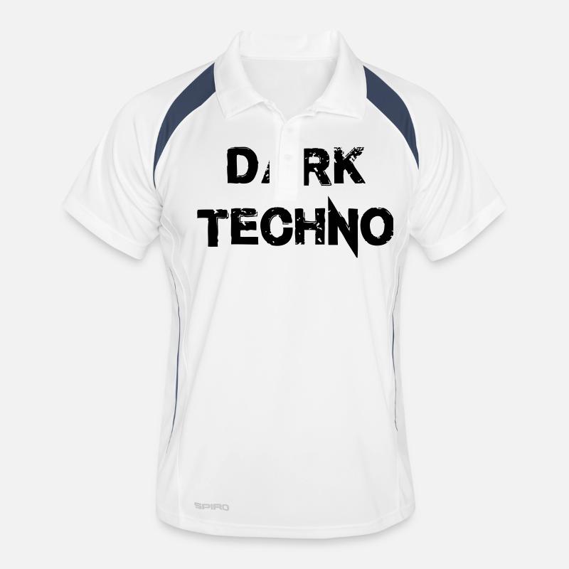 Dark Techno 2.0 - Männer Polo atmungsaktiv - Weiß/Navy