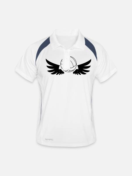 Volleyball wing - Men's Polo breathable - white/navy - Front