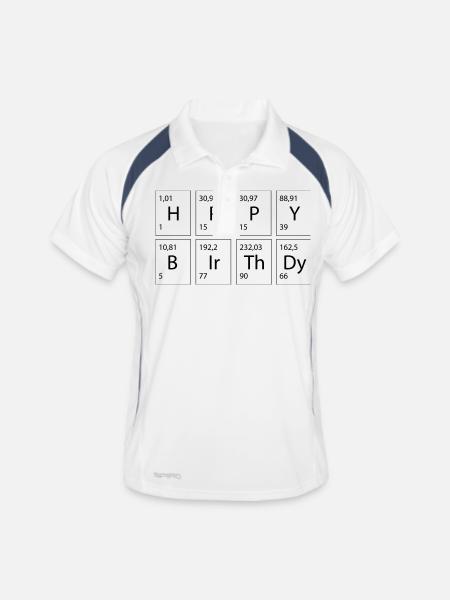 Happy Birthday Chemical - Men's Polo breathable - white/navy - Front