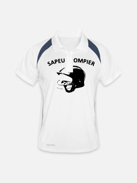 fire fighter - Men's Polo breathable - white/navy - Front