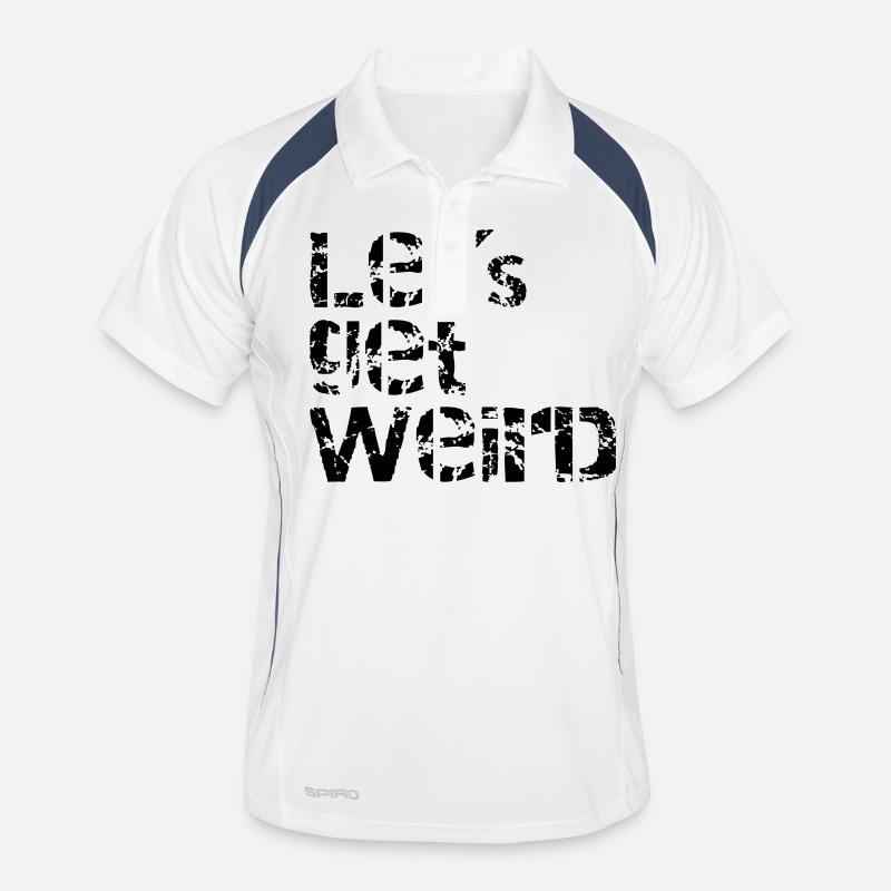 lets get weird - Männer Polo atmungsaktiv - Weiß/Navy