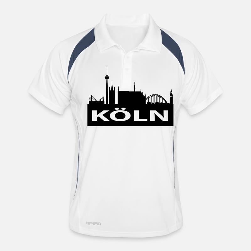Skyline Köln - Kölner Dom Männer Polo atmungsaktiv