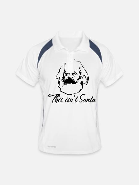 Il ne s'agit pas de Santa - Polo respirant Homme - blanc/marine - Devant