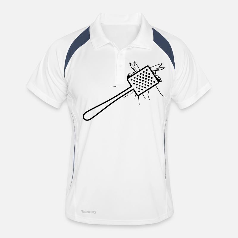 A fly swatter kills a mosquito Men's Polo breathable