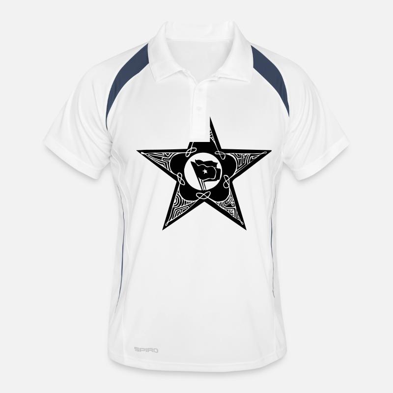 Star - Men's Polo breathable - white/navy