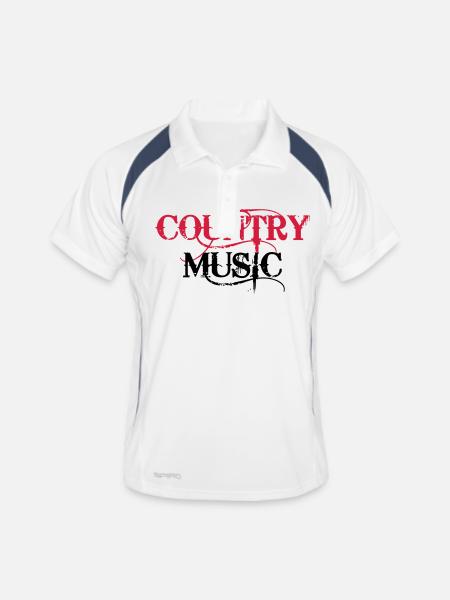 Country Music - Men's Polo breathable - white/navy - Front