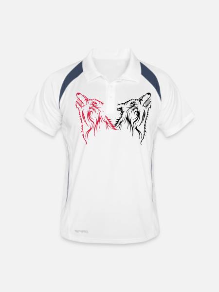 woelfe2 - Polo respirant Homme - blanc/marine