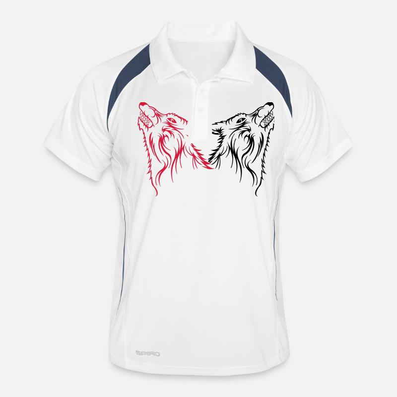 woelfe2 Männer Polo atmungsaktiv