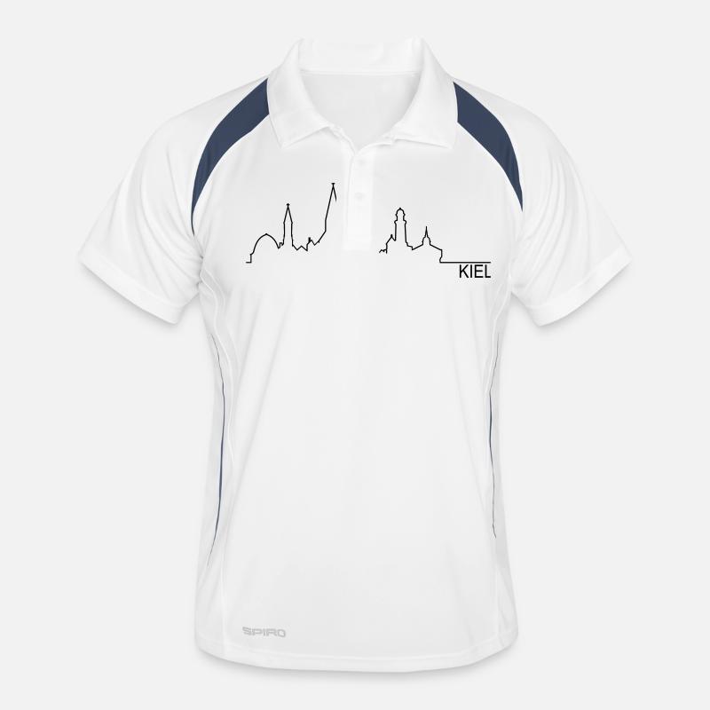 Skyline Kiel Silhouette Name Männer Polo atmungsaktiv