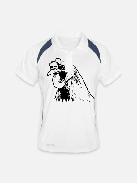 Chicken pet bird poultry - Men's Polo breathable - white/navy - Front