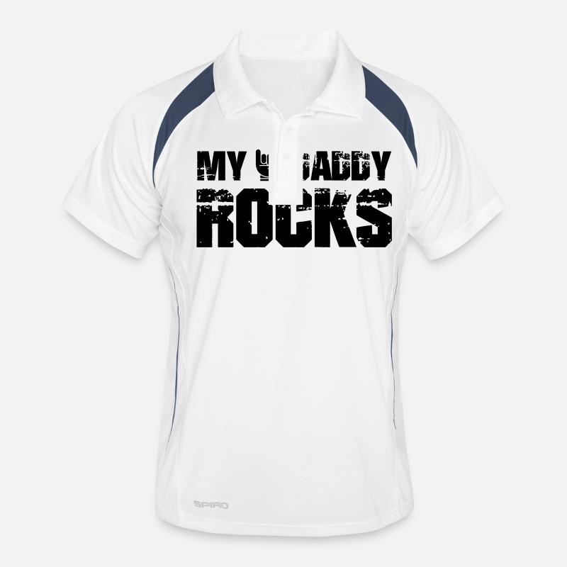 My Daddy Rocks Men's Polo breathable