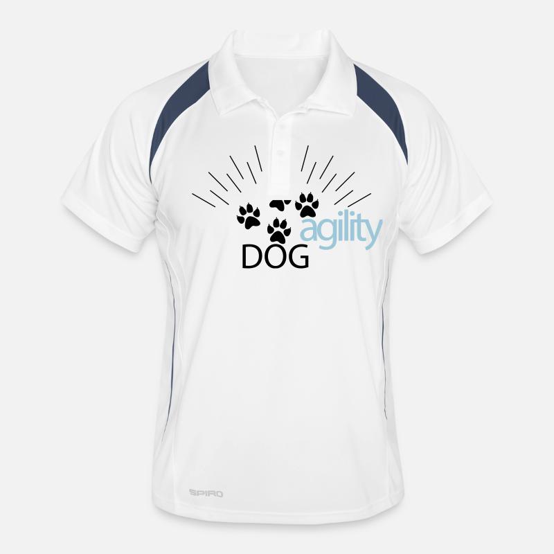 agility - Männer Polo atmungsaktiv - Weiß/Navy