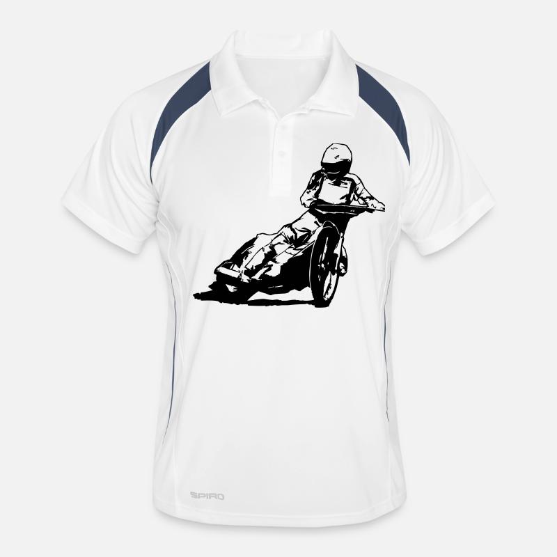 Speedway Racer - Men's Polo breathable - white/navy