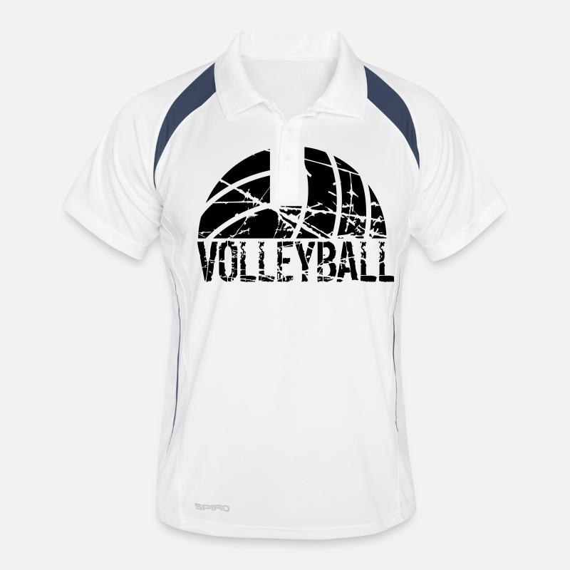 semicircle round text pattern scratch old cracks v Men's Polo breathable