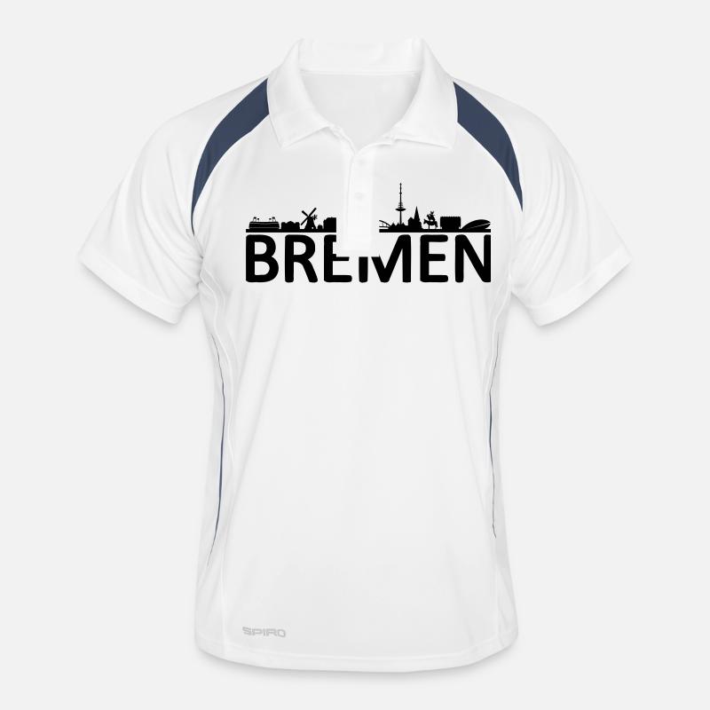 Skyline - Bremen Männer Polo atmungsaktiv