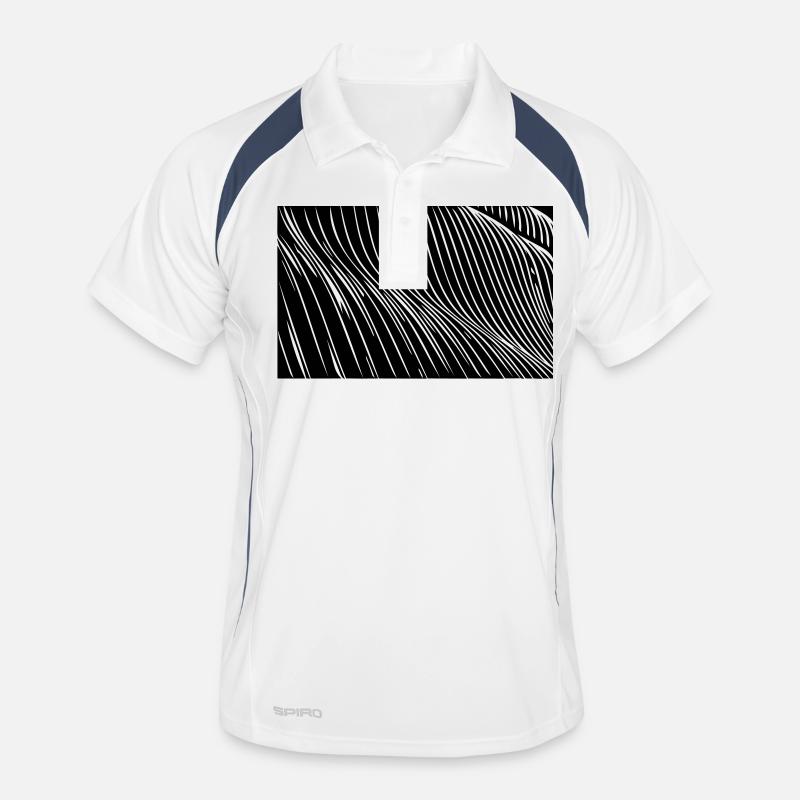 Zebra waves lines Men's Polo breathable
