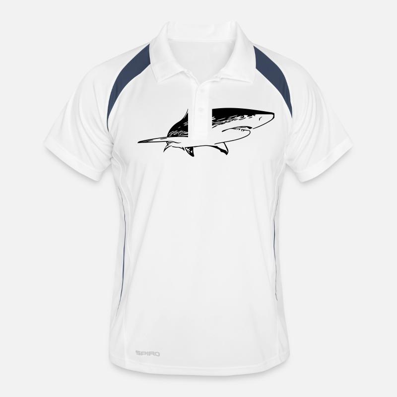 Shark - Vintage Vector Design Men's Polo breathable