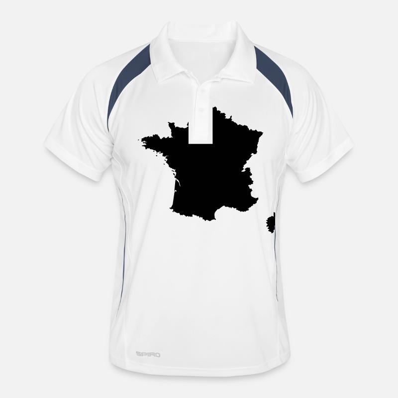 France Flag Map Men's Polo breathable