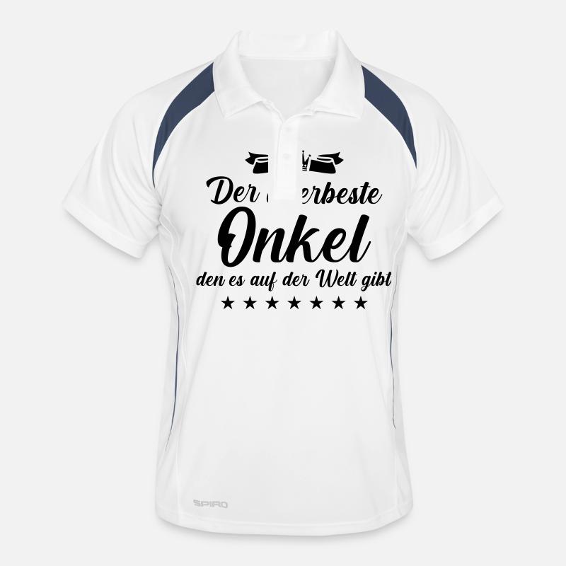 bester onkel - Männer Polo atmungsaktiv - Weiß/Navy
