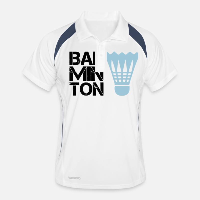 Badminton badminton - Men's Polo breathable - white/navy