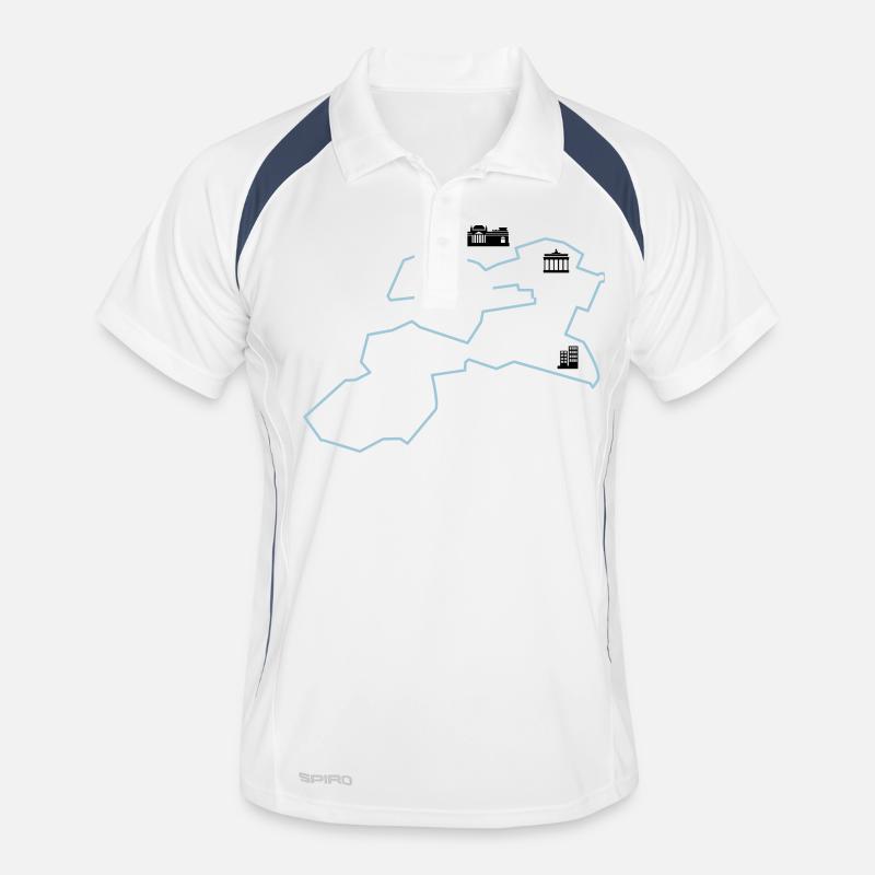 Ligne du marathon de Berlin Polo respirant Homme