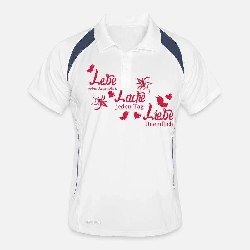 Live Laugh Love Saying Polo respirant Homme