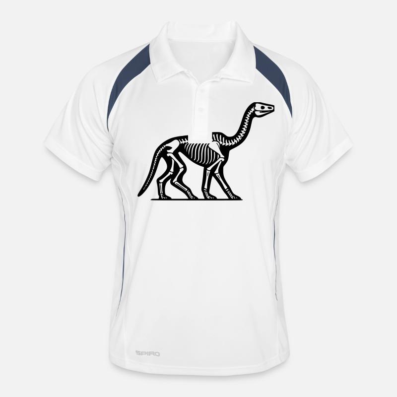 Skeleton Dinosaur Men's Polo breathable