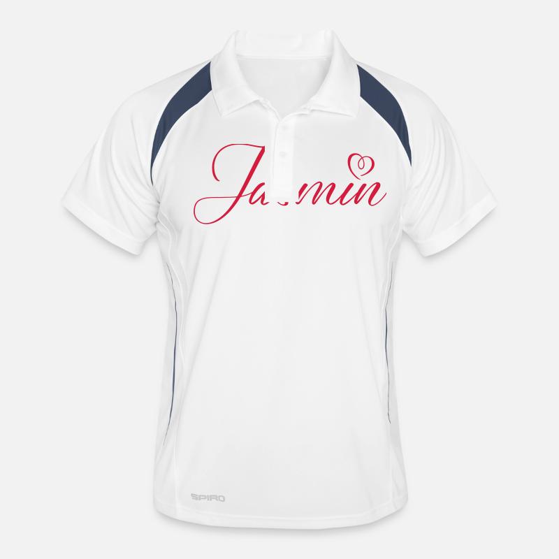 Jasmin Name Heart Men's Polo breathable