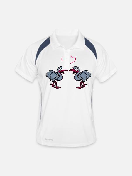 Strauss Comic in Love - Men's Polo breathable - white/navy - Front