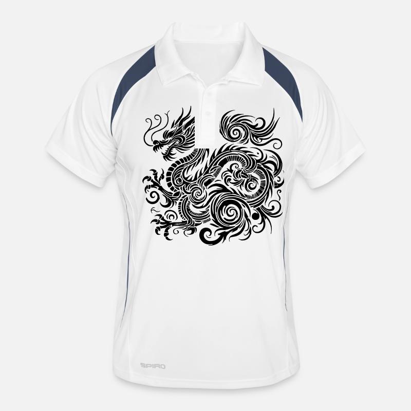 drache china Männer Polo atmungsaktiv