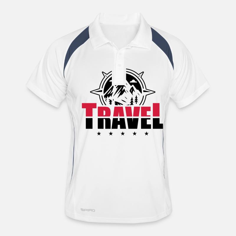 Travel Kompass Berge Männer Polo atmungsaktiv