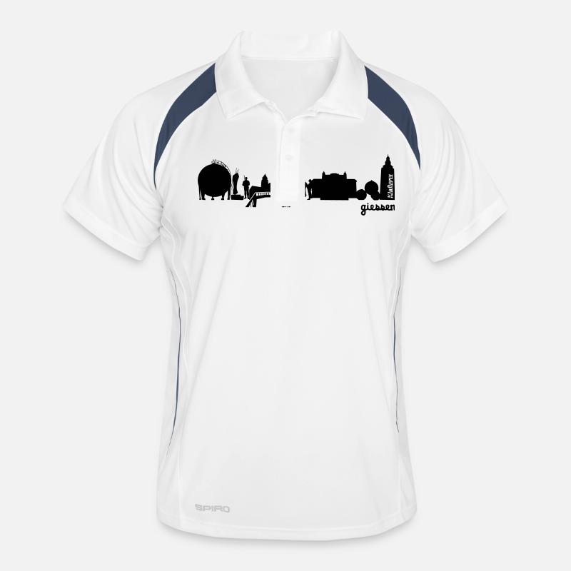 Gießen Skyline Männer Polo atmungsaktiv